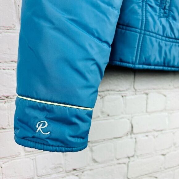 Vintage 70s Robbe Skiwear Apres Ski Outerwear Down Puffer Jacket Blue M - Picture 9 of 16